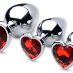Red Heart Gem Anal Plug Set Anal Play XR Brands