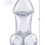 Glitterati Disco Penis 3 Foot Mylar Balloon Novelty Little Genie