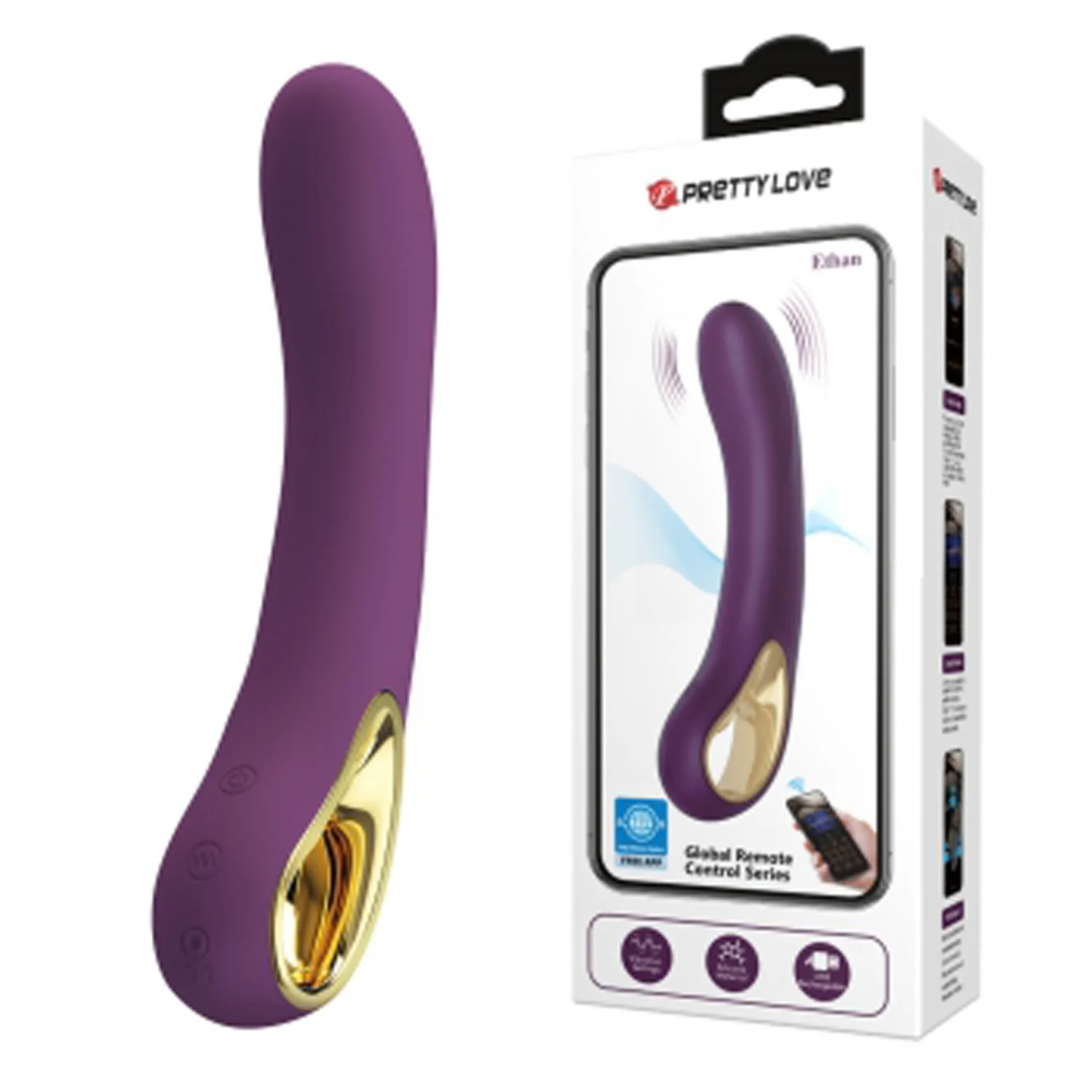 Ethan Global App Control Vibrator - Purple Vibrators Pretty Love