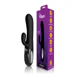 Hypnotic Clit Teaser and Thrusting Rabbit - Black Vibrators Viben