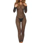 Crotchless Bodystocking - One Size - Black Teddies & Bodysuits Rene Rofe