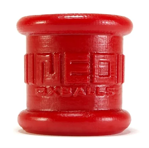 Neo 2 Inch Tall Ball Stretcher Squishy Silicone - Red BDSM & Kink Oxballs