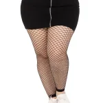 Industrial Net Footless Tights - 1x/2x - Black Hosiery & Garters Leg Avenue