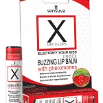X on the Lips With Pheromones Strawberry Cosmetics | Lip Balm Sensuva