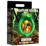 Serpentine Silicone Cock Ring - Green Enhancers XR Brands