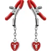 Charmed Heart Padlock Nipple Clamps BDSM & Kink XR Brands