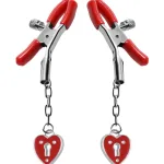 Charmed Heart Padlock Nipple Clamps BDSM & Kink XR Brands