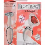 Red Heart Gem Glass Anal Plug - Medium Anal Play XR Brands