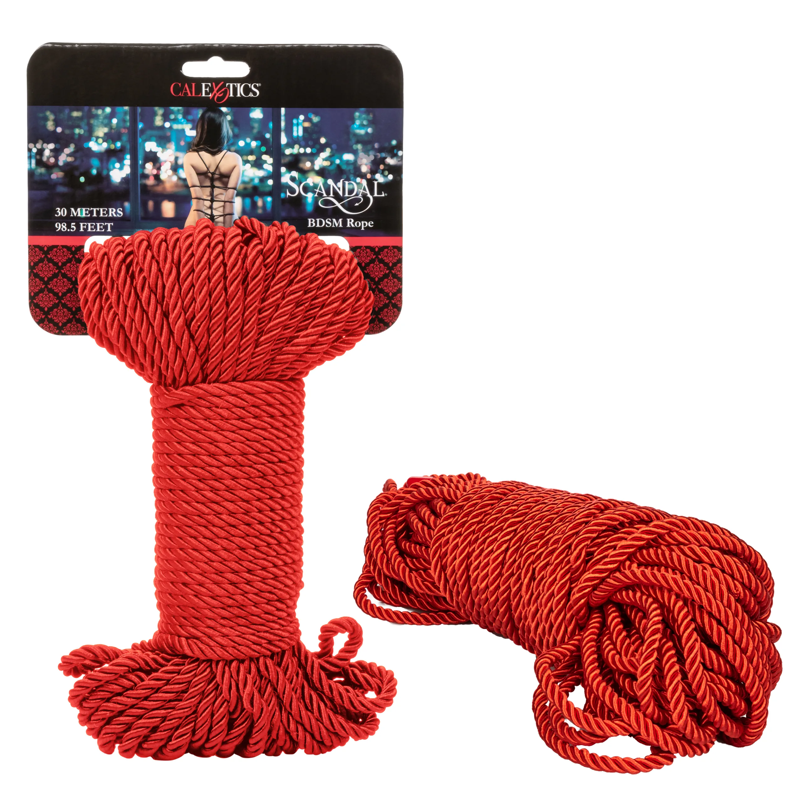 Scandal BDSM Rope 98.5ft/ 30m - Red BDSM & Kink CalExotics