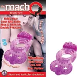 The Macho Double Ring Purple Clit Stimulators | Clit Stimulating Cockrings Nasstoys