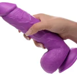 Pop Pecker 8.25 Inch Dildo With Balls - Purple Lubes & Essentials XR Brands