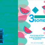 3some 3-in-1 Lubricant - Watermelon - 4 Fl. Oz. Lubes & Essentials I.D. Lubricants