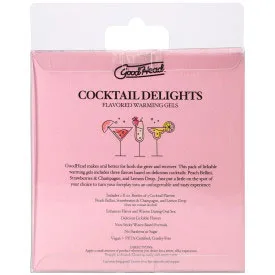 Goodhead Cocktail Delights Peach Bellini, Strawberries Champagne, and Lemon Drop 3 Pack 2 Oz. Edible | Oral Gels Doc Jo…