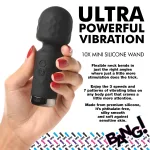 10x Mini Silicone Wand - Black Vibrators XR Brands