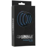 Optimale 3 C Ring Set - Thin - Black Enhancers Doc Johnson