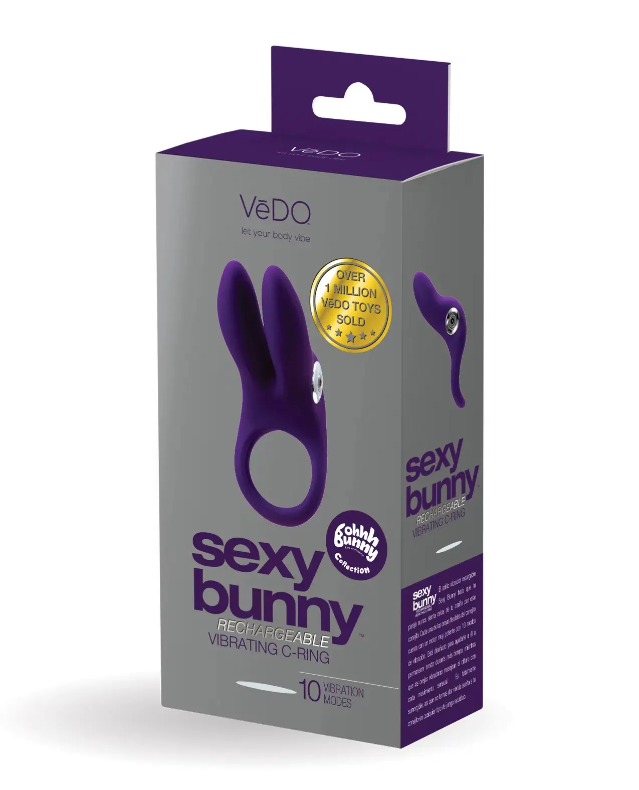 Sexy Bunny Rechargeable Ring - Deep Purple Festival & Rave VeDO