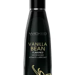 Aqua Vanilla Bean Flavored Water Based Intimate Lubricant - 4 Fl. Oz. Lubes & Essentials Wicked Sensual Care