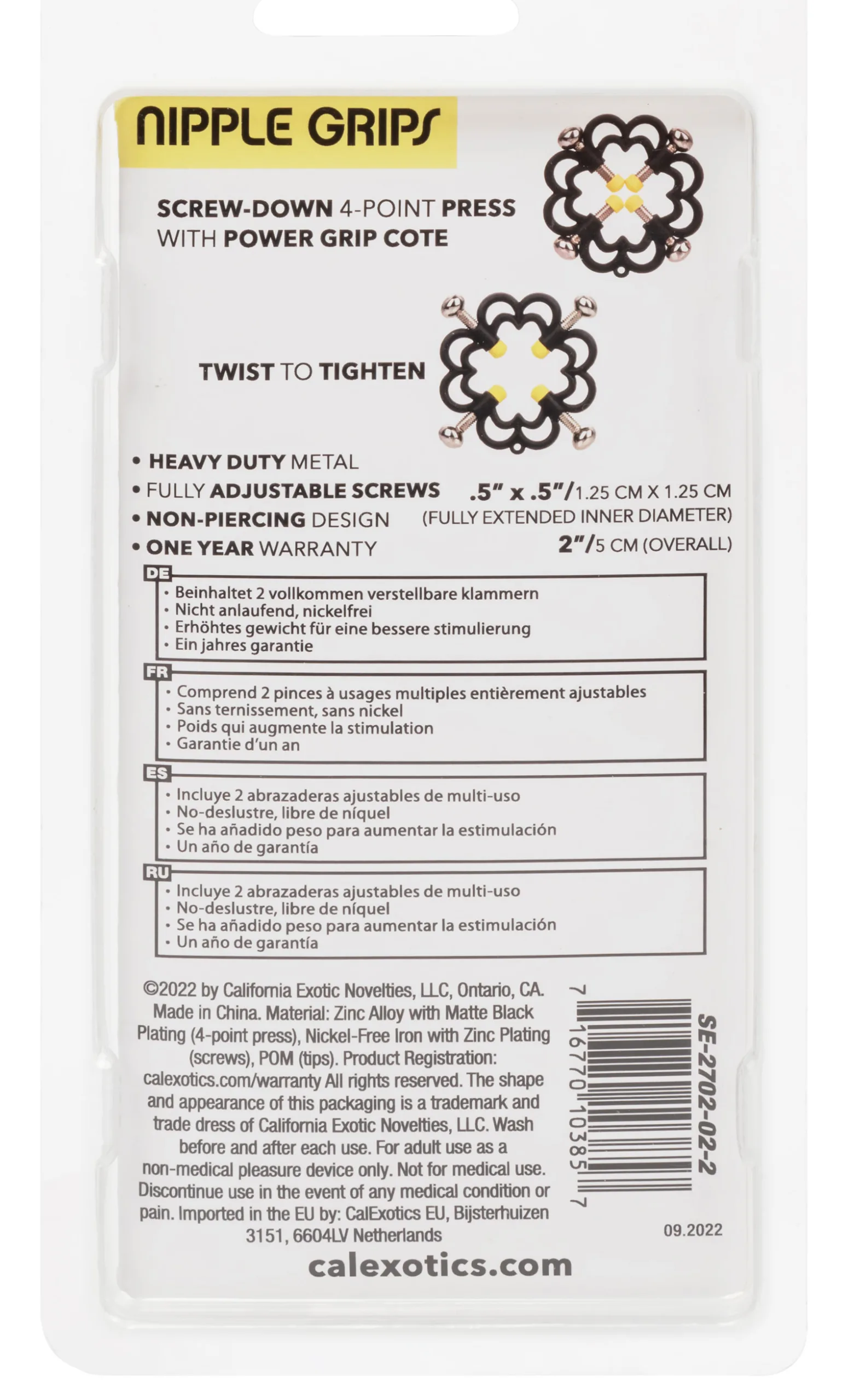 Boundless Nipple Grips - Black Nipple Stimulators | Nipple Jewelry CalExotics