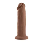 7 Inch Girthy Vibrating Dong - Dark Vibrators Evolved Novelties