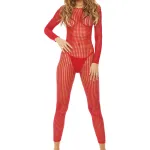 Crotchless Bodystocking - One Size - Red Teddies & Bodysuits Rene Rofe