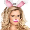 Plush Bunny Rabbit Ears Headband - White Costumes Leg Avenue