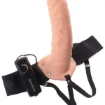 Fetish Fantasy Series 8-Inch Vibrating Hollow Strap-on - Flesh Dildos Pipedream