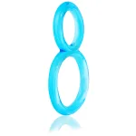 Ofinity Double Ring - Blue Cockrings | Cockrings W/Dual Straps Screaming O