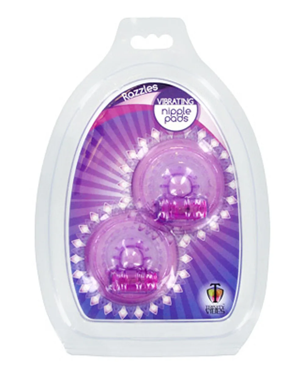 Razzles Vibrating Nipple Pads - Purple - Image 3