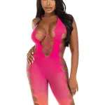 Ombre Footless Bodystocking - One Size - Sunset Teddies & Bodysuits Leg Avenue