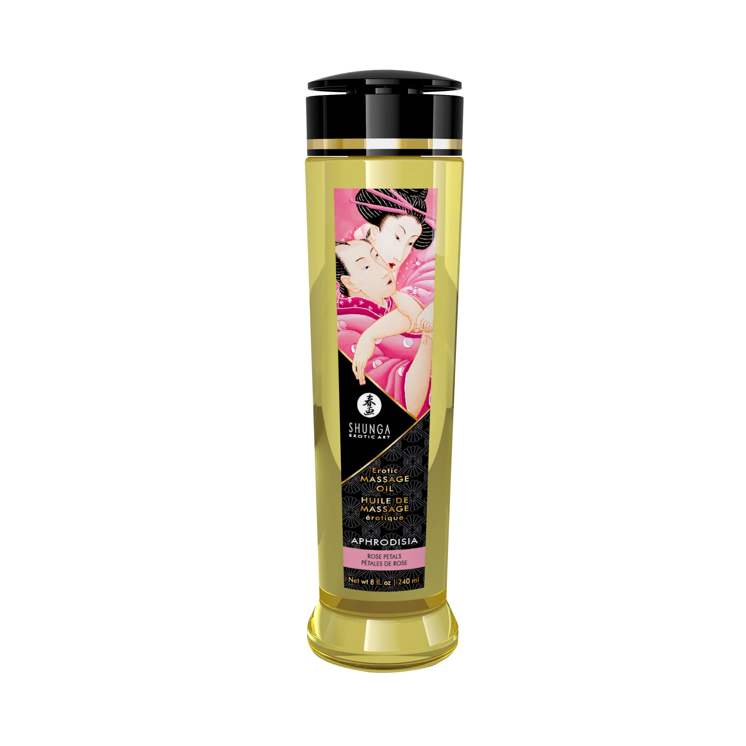 Massage Oils - Aphrodisia - 8 Fl. Oz. Rose Petals Lubes & Essentials Shunga