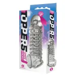 The 9's Toppers Open Ended Extender - Clear Penis Extension & Sleeves | Non-Vibrating Icon Brands