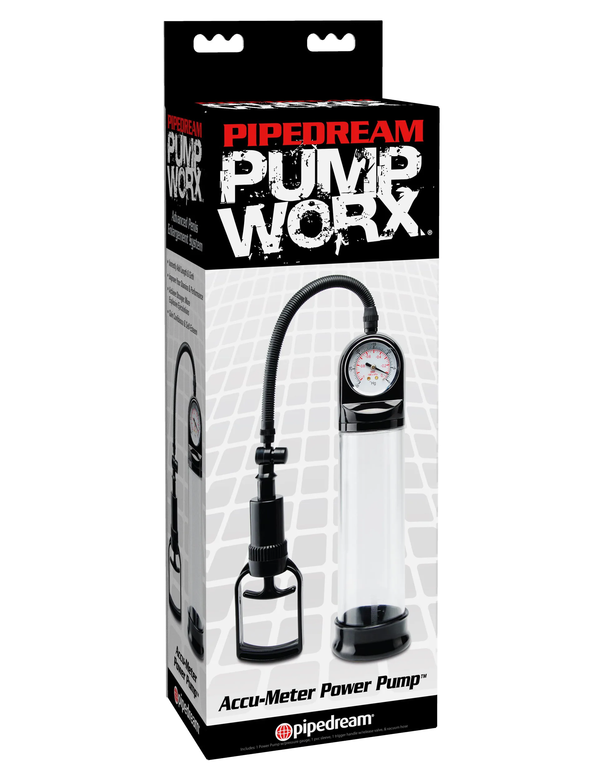 Pump Worx Accu-Meter Power Pump - Black Strokers & Pumps Pipedream