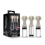Temptasia - Clit and Nipple Twist Suckers - Set of 3 - Clear Strokers & Pumps Blush