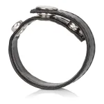 Leather Black 3-Snap Ring Cockrings | Adjustable CalExotics