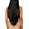 33 Inch Long Straight Wig - Black Costumes Leg Avenue