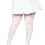 Butterfly Net Tights - 1x/2x - White Hosiery & Garters Leg Avenue
