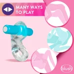 Play With Me Delight Vibrating C-Ring - Blue Vibrators Blush