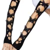 Butterfly Cut Out Arm Warmers - One Size - Black Festival & Rave Leg Avenue