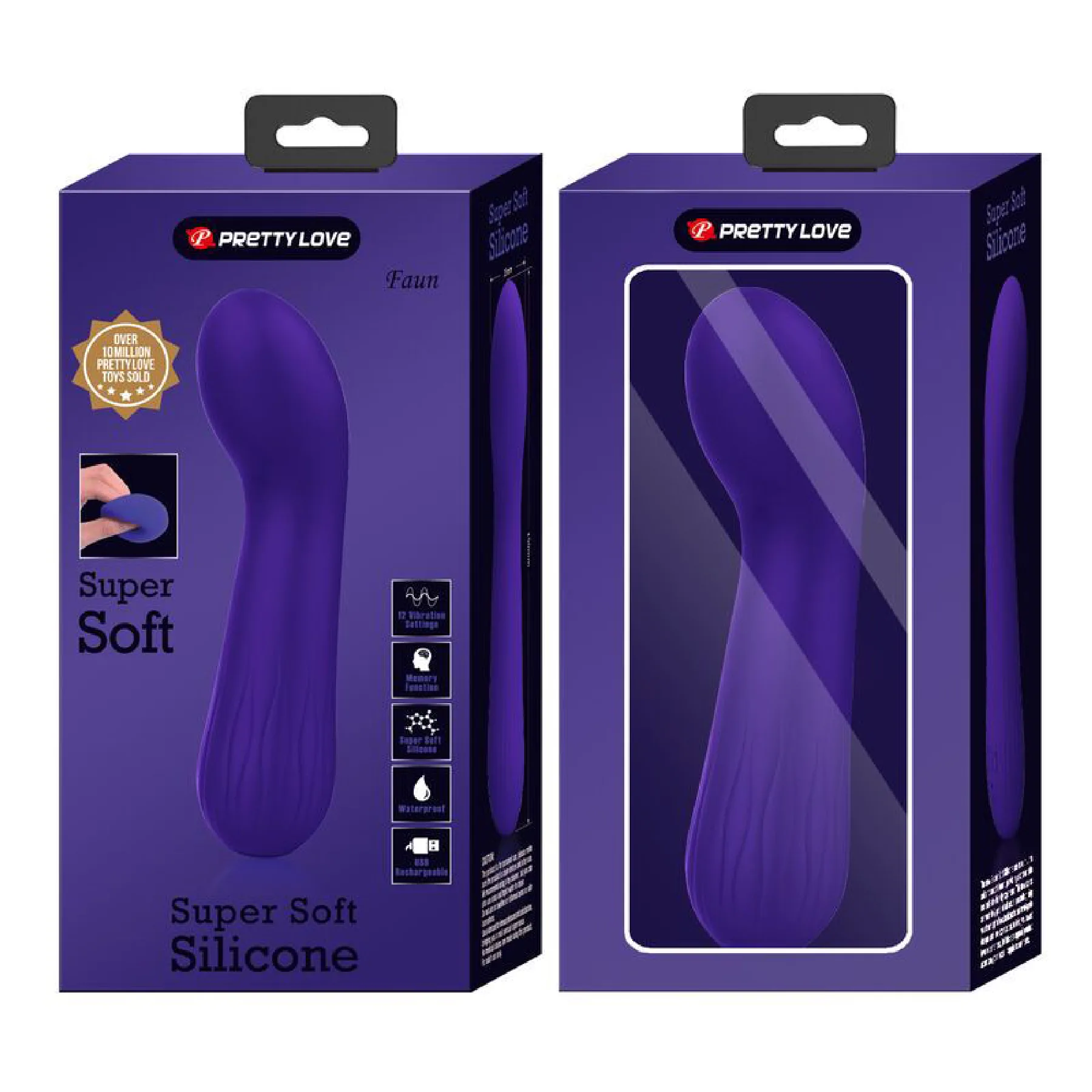 Faun Rechargeable Vibrator - Purple Vibrators Pretty Love