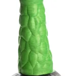 Radioactive Reptile Thick Scaly Silicone Dildo - Green Dildos XR Brands