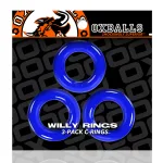 Willy Rings 3-Pack Cockrings - Police Blue Cockrings Oxballs
