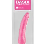 Basix Rubber Works - Slim 7 Inch With Suction Cup - Pink Dildos Pipedream