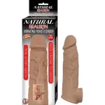 Natural Realskin Vibrating Penis Xtender - Brown Vibrators Nasstoys