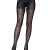 Sheer Open Butt Crotchless Pantyhose - One Size - Black Hosiery & Garters Leg Avenue