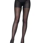 Sheer Open Butt Crotchless Pantyhose - One Size - Black Hosiery & Garters Leg Avenue