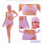 Feeling Fuzzy 5pc Set - Medium/large Lilac Panties & Thongs KandiHouse