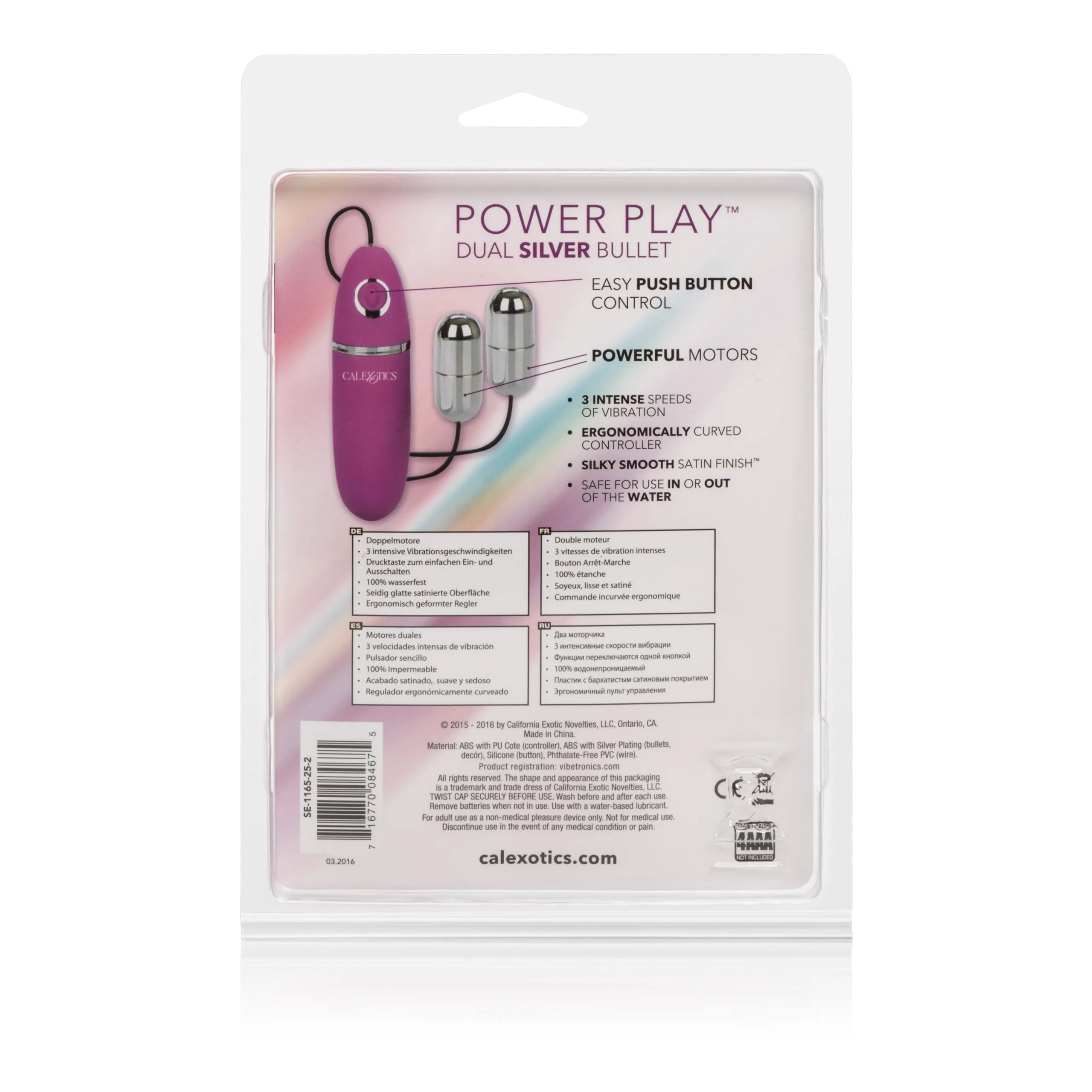 Power Play Dual Silver Bullet Vibrators CalExotics