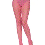 Jumbo Pothole Net Tights - Neon Pink- One Size Hosiery & Garters Leg Avenue
