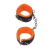 The 9's Orange Is the New Black Love Cuffs Wrist - Black BDSM & Kink Icon Brands