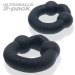 Ultraballs 2- Piece Cockring Set - Night Black BDSM & Kink Oxballs